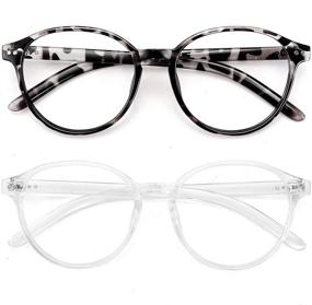 img 4 attached to 🐆 Stylish Leopard Print Light Blocking Glasses (Non-Prescription)