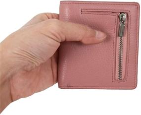 img 1 attached to 👛 RFID Women's Leather Small Compact Bifold Pocket Wallet with ID Window (Pink Mini Purse)