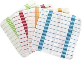 img 3 attached to Teal Lattice Multi-Purpose Cleaning Cloths Set of 🧽 10 - Perfect for Kitchens, Dishes, Cars, Dusting and Drying
