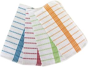 img 2 attached to Teal Lattice Multi-Purpose Cleaning Cloths Set of 🧽 10 - Perfect for Kitchens, Dishes, Cars, Dusting and Drying