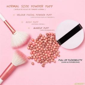 img 2 attached to ✨ Homsert 2.08 Inch Pure Cotton Powder Puff: Fluffy Makeup Puff [4-Pack] for Face & Body, Ideal for Powder Foundation & Baby Powder, Washable & Ultra Soft