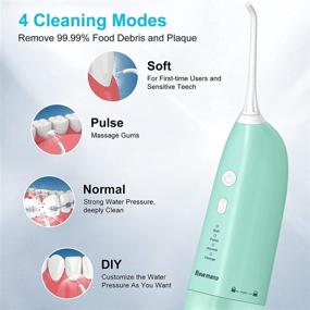 img 2 attached to 🦷 Newmana Professional Dental Water Flosser - Portable and Rechargeable with 4 Modes, IPX7 Waterproof, Detachable Water Tank for Home & Travel