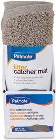 img 1 attached to 🐾 Petmate Ribbon Litter Catcher Mat 4/Tray, Stone - Keep your space clean!