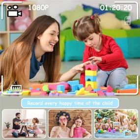 img 1 attached to 📸 Seanme Kids Camera: 3" Touch Screen Digital Camera with Dual Lens, Perfect Toy for 3-8 Year Olds, Professional Children's Camera with 32GB TF Card & Card Reader (Blue)