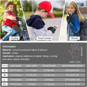 img 3 attached to 🧤 Winter Warm Kids Cycling Gloves: Ultimate Cold Weather Mittens for Outdoor Bike, Running, Ski & Sports - Aged 4-12 Boys & Girls