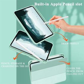 img 3 attached to 📱 Soke iPad Mini 6th Gen Case 2021 with Pencil Holder - 2nd Gen Apple Pencil Charging + Shockproof Back Cover - Mint Green