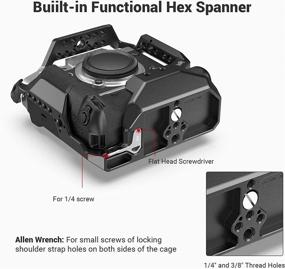 img 1 attached to Enhanced Shooting Experience: SmallRig Cage for FUJIFILM X-T4 with VG-XT4 Vertical Battery Grip CCF2810