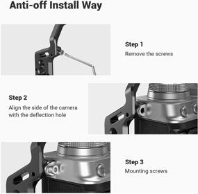 img 3 attached to Enhanced Shooting Experience: SmallRig Cage for FUJIFILM X-T4 with VG-XT4 Vertical Battery Grip CCF2810