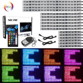 img 4 attached to 🏍️ SUNPIE 16-Piece Motorcycle LED Light Kit: Multi-Color Accent Glow Neon Ground Effect Atmosphere Lights with Wireless Remote Controller for Harley, Kawasaki, Suzuki