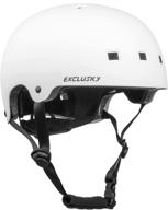 🛹 exclusky skateboard helmet – dual certified for youth & adults – ideal for bicycles, skating, roller skates, scooters, and longboards logo