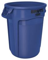 🗑 rubbermaid commercial products fg263200blue brute heavy-duty circular trash/garbage container logo