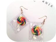 upgradeable creative transparent lollipop earring cute logo