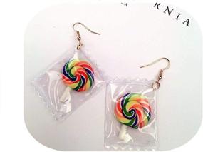 img 1 attached to Upgradeable Creative Transparent Lollipop Earring Cute