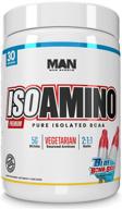 💪 man sports iso amino pure изолированный порошок bcaa - мощный дополнитель для построения сухой мышечной массы и жиросжигания - 100% натуральные ингредиенты, без наполнителей, без искусственных красителей - вкус blue bomb-sicle - 30 порций логотип