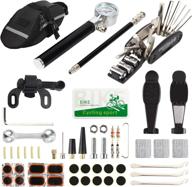 deshan 53pcs bike tire repair tool kit: 16-in-1 tool, 210psi mini gauge hand pump, bicycle tire patch kit for mountain and road bikes logo