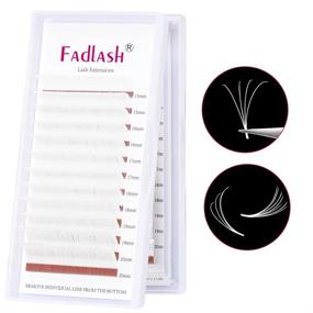 img 3 attached to 👁️ Eyelash Extension Volume 0.07 Color Lashes - Easy Fan Lashes - D Curl Blooming Volume Lash Extensions (White 0.07-D, 15-20 Mixed)