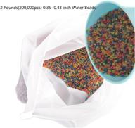 💦 large 2 lb (200,000 pieces) water gel beads bulk pack - rainbow mix for gel water guns, sensory toys, and decorations logo