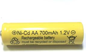 img 1 attached to 🔋 Pack of 6 Rechargeable AA NiCd 1.2V 700mAh Batteries for Garden Solar Ni-Cd Light LED S