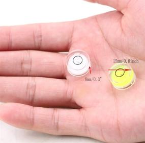 img 3 attached to Preamer Plastic Circular Vial Spirit Small Bubble Level - Perfect Tool for Picture Hanging, 3D Printing & Camera Tripods - Ø15x8mm, 30′/2mm - Set of 4