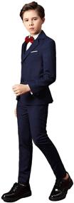 img 2 attached to 👶 Tuxedo Wedding Toddler Formal Dresswear Boys' Clothing, Suits & Sport Coats