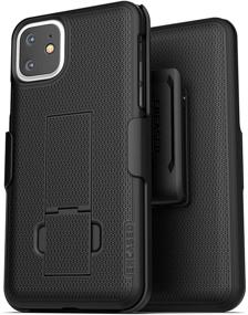 img 1 attached to 📱 DuraClip Series: Ultra Slim Encased iPhone 11 Belt Clip Case with Holster (Black) - Top-notch Protection