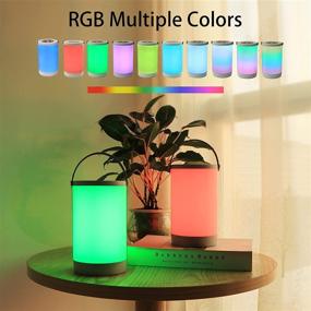 img 2 attached to 🔦 VCUTEKA Cordless Table Lamps - Rechargeable Lantern LED Bedside Lamp with Adjustable Warm White Color, Dimmable Light, Portable Hanging Night Light Touch Lamp for Bedroom & Living Room