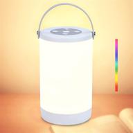 🔦 vcuteka cordless table lamps - rechargeable lantern led bedside lamp with adjustable warm white color, dimmable light, portable hanging night light touch lamp for bedroom & living room логотип