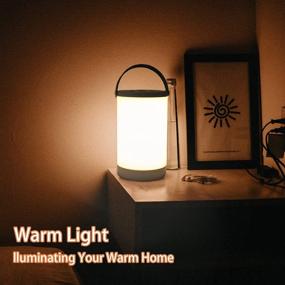 img 1 attached to 🔦 VCUTEKA Cordless Table Lamps - Rechargeable Lantern LED Bedside Lamp with Adjustable Warm White Color, Dimmable Light, Portable Hanging Night Light Touch Lamp for Bedroom & Living Room