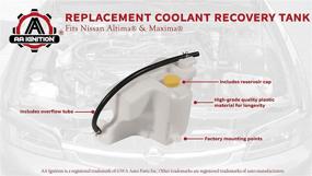 img 1 attached to 🔄 Coolant Reservoir Tank with Overflow Tube - Replacement for Nissan 21710-8J000, NI3014105, 603-614 - Compatible with 2002-2006 Altima 2.5L and 3.5 V6, 02-08 Maxima 3.5L V6 - Efficient Recovery System