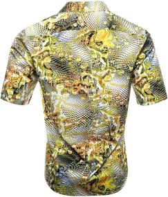 img 1 attached to 🌸 Discover the Glamorous Barry Wang Novelty Button Flower Shirts for Men