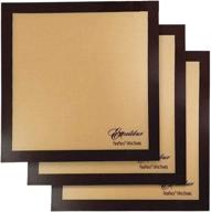 📦 набор из 3 штук - 14 x 14 дюймов - листы для дегидратора excalibur paraflexx ultra из силикона, многоразовые и не прилипающие. логотип