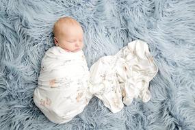 img 3 attached to 🌿 Kids N’ Such Extra-Large Gender Neutral Swaddle Blanket & Baby Beanie Set: Woodland Delight