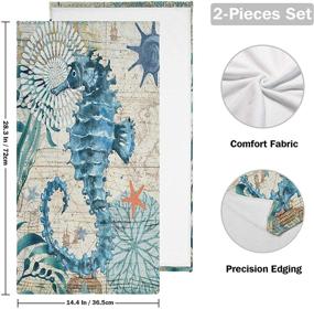 img 3 attached to Vintage Seahorse Absorbent Personalized Bathroom