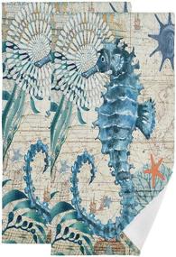 img 4 attached to Vintage Seahorse Absorbent Personalized Bathroom