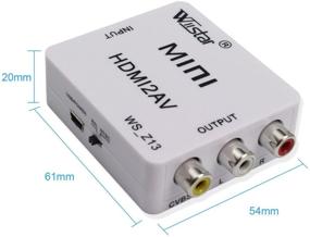 img 2 attached to 🔌 HDMI to AV CVBS Converter: 1080P Mini HDMI to RCA Composite Adapter for HDTV PS4 - PAL/NTSC Supported