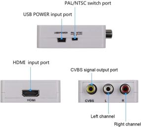 img 1 attached to 🔌 HDMI to AV CVBS Converter: 1080P Mini HDMI to RCA Composite Adapter for HDTV PS4 - PAL/NTSC Supported