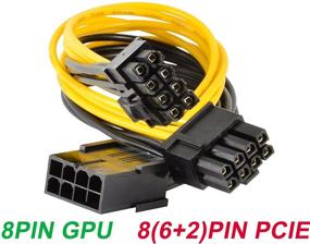 img 2 attached to 🔌 Xhwykzz 8 Pin PCI-E to Dual PCI-E 8 Pin Power Cable - Splitter for Graphics Card - 4 Pack 12 Inches