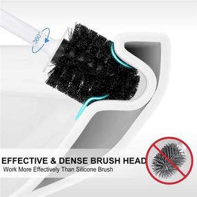 img 2 attached to Uptronic Toilet Brush and Holder 2 Pack: Long Handle + Ventilated Design for Comfortable Bathroom Toilet Cleaning