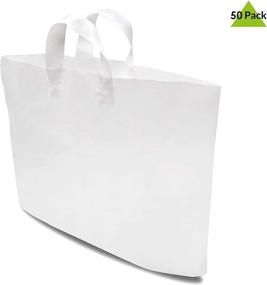 img 2 attached to Convenient and Durable Plastic Merchandise Shopping Bag: 19 5X15X4 Self Gusseting