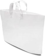 convenient and durable plastic merchandise shopping bag: 19 5x15x4 self gusseting logo