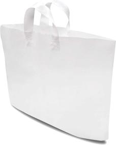 img 4 attached to Convenient and Durable Plastic Merchandise Shopping Bag: 19 5X15X4 Self Gusseting