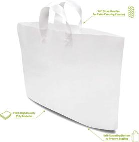 img 3 attached to Convenient and Durable Plastic Merchandise Shopping Bag: 19 5X15X4 Self Gusseting