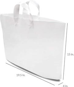 img 1 attached to Convenient and Durable Plastic Merchandise Shopping Bag: 19 5X15X4 Self Gusseting