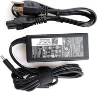 dell inspiron laptop charger, 65w 4.5mm tip ac power adapter (power supply) with power cord - compatible with inspiron 13 14 15,3000 5000 7000 series, 5558 5755 3147 7348-2in1 5555 5559, 0g6j41 0mgjn logo