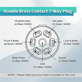 img 2 attached to RVmate 7 Way 8ft Trailer Cord Kit with Breakaway Switch - Waterproof Junction Box & Plug Holder Included