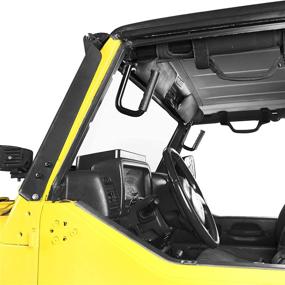 img 2 attached to 🚙 u-Box Jeep TJ Steel Front Grab Handles: Enhance Your Wrangler TJ & Unlimited 1997-2006 Experience