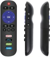 rc280 remote replacement: for tcl roku tv & all tcl roku smart led tvs with netflix sling hulu vudu keys logo