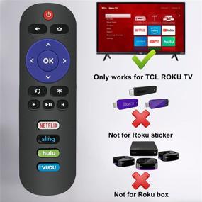 img 2 attached to RC280 Remote Replacement: For TCL Roku TV & All TCL Roku Smart LED TVs with Netflix Sling Hulu Vudu Keys