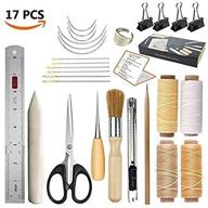 📚 jofamy bookbinding starter kit for beginners - 17 pieces of essential bookbinding supplies including real bone folder, paper awl, large-eye needles, glue brushes, scissors, steel ruler, and wax thread logo