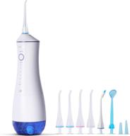 💦 yunchi v26 electric water flosser: powerful 180psi cordless dental irrigator with 6 modes & 8 tips - blue, for travel & home use logo